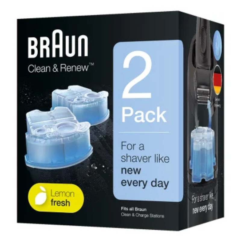 Braun 4987176176677 CCR2, Cartucho de limpieza, Azul, Braun, Braun Clean&Charge, 120 mm, 78 mm