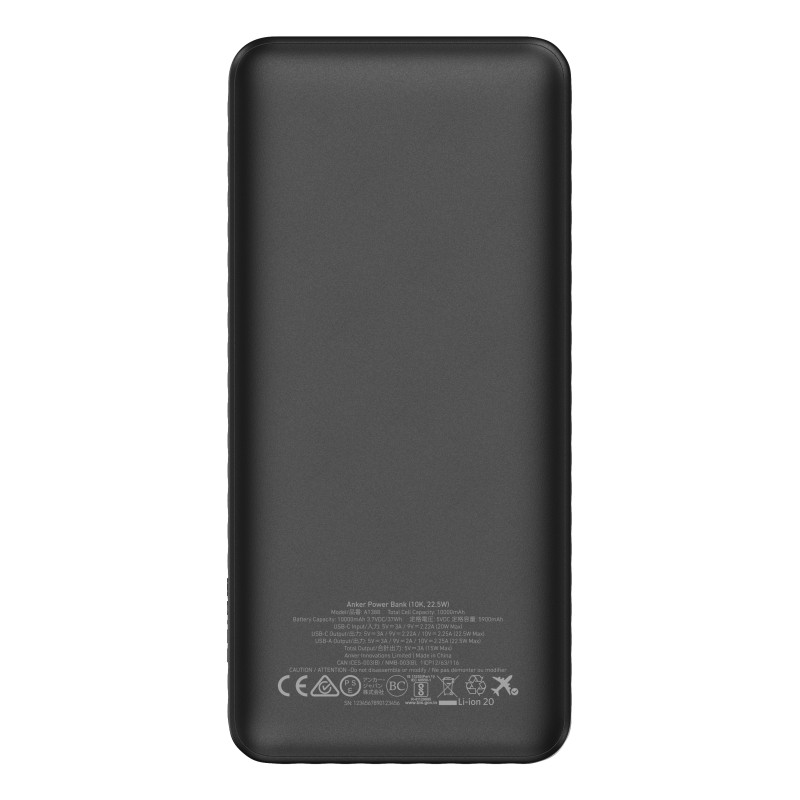 Anker A1388G11 A1388G11, 10000 mAh, 5 V, 22,5 W, Negro