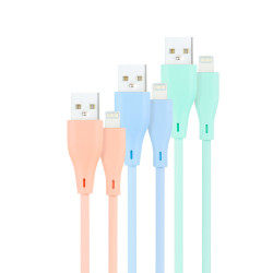 Nanocable 10.10.0401-A1 3 Cables Lightning a USB 2.0, Lightning/M-USB A/M, Rosa, Azul y Verde, 1 m, 1 m, Lightning, USB A,