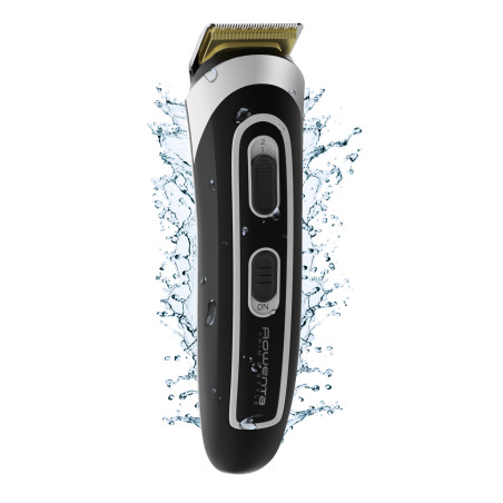 Rowenta TN9140F4 TRIM & STYLE TN9140, Negro, Plata, 0,5 mm, 4,2 cm, Barba, Oído, Nariz, Acero inoxidable, Batería