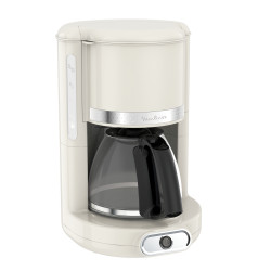 Moulinex FG381A10 FG381A, Cafetera de filtro, 1,25 L, De café molido, 1000 W, Marfil
