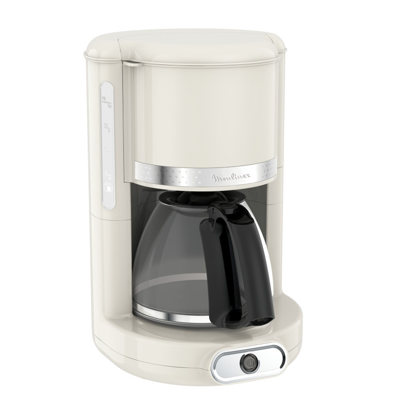Moulinex FG381A10 FG381A, Cafetera de filtro, 1,25 L, De café molido, 1000 W, Marfil