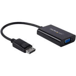 StarTech.com DP2VGAA Adaptador de vídeo DisplayPort a VGA con audio, 0,184 m, 1920 x 1200 Pixeles, 1080p, Negro, Conversor de