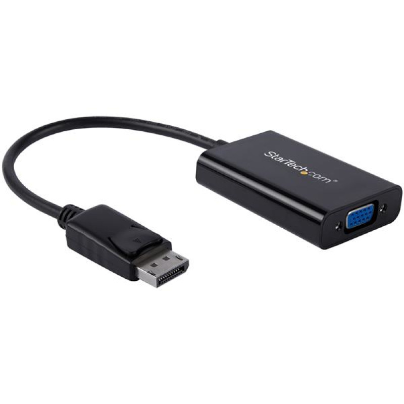 StarTech.com DP2VGAA Adaptador de vídeo DisplayPort a VGA con audio, 0,184 m, 1920 x 1200 Pixeles, 1080p, Negro, Conversor de