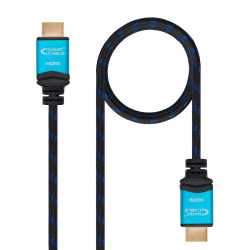 Nanocable 10.15.3707 Cable HDMI V2.0 4K@60GHz 18 Gbps A/M-A/M, negro, 7.0 m., 7 m, HDMI tipo A (Estándar), HDMI tipo A