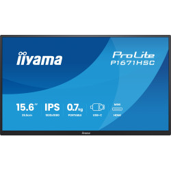 iiyama P1671HSC-B1 ProLite P1671HSC-B1, 39,6 cm (15.6"), 1920 x 1080 Pixeles, Full HD, LED, 3 ms, Negro 2