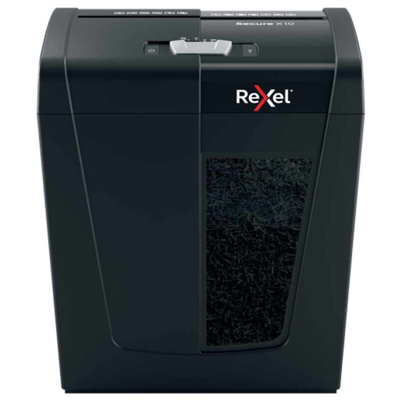 Rexel 2020124EU Secure X10, Corte cruzado, 4 x 40 mm, 18 L, 150 hojas, 68 dB, 10 hojas