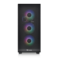 Thermaltake CA-1Y6-00M1WN-00 S250 TG, Midi Tower, PC, Negro, ATX, EATX, micro ATX, Mini-ITX, SPCC, 16,5 cm