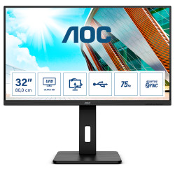 AOC U32P2 P2 U32P2, 80 cm (31.5"), 3840 x 2160 Pixeles, 4K Ultra HD, LED, 4 ms, Negro