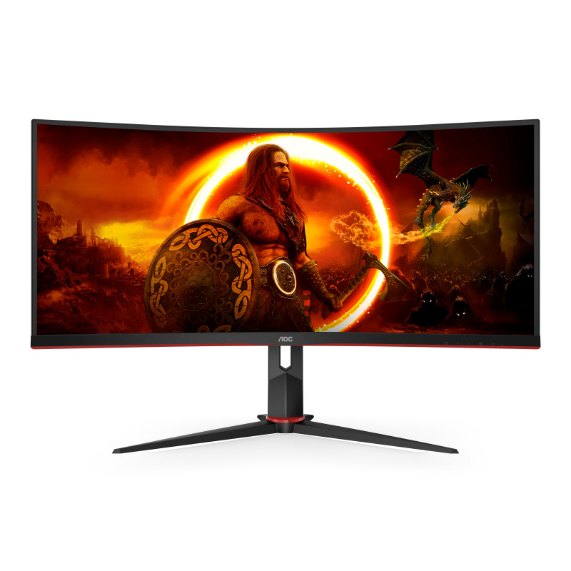 AOC CU34G2XP/BK G2 CU34G2XP, 86,4 cm (34"), 3440 x 1440 Pixeles, UltraWide Quad HD, LED, 5 ms, Negro, Rojo