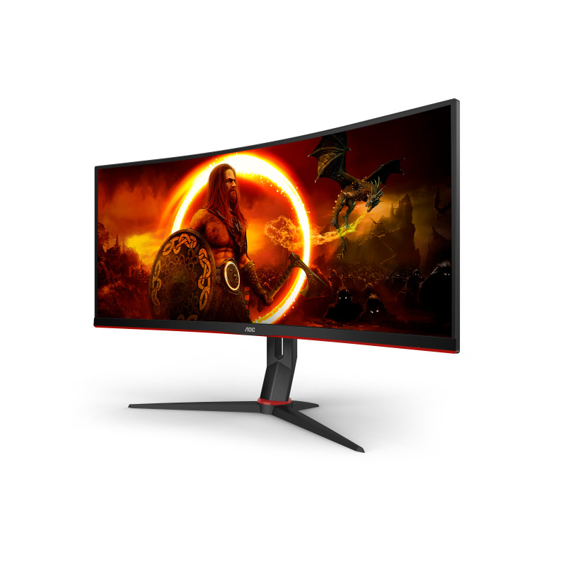 AOC CU34G2XP/BK G2 CU34G2XP, 86,4 cm (34"), 3440 x 1440 Pixeles, UltraWide Quad HD, LED, 5 ms, Negro, Rojo