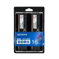 ADATA AD5U560016G-DT DDR5 5600 U-DIMM, 32 GB, 2 x 16 GB, DDR5, 5600 MHz, 288-pin DIMM 2