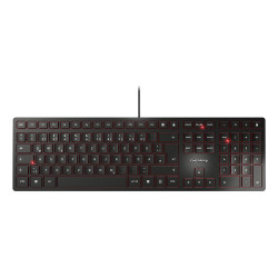 CHERRY JK-1600DE-2 KC 6000 Slim, Completo (100%), Alámbrico, USB, QWERTZ, Negro