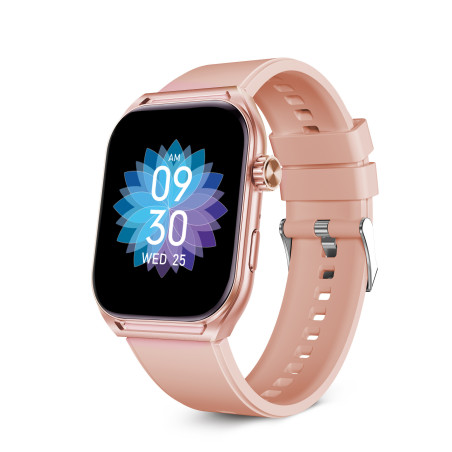 Ksix BXSW28R Smartwatch Urban Move, Pantalla AMOLED 2.06", Autonomía 5 días, Modo deporte y salud, Manos libres, IP67, Rosa,