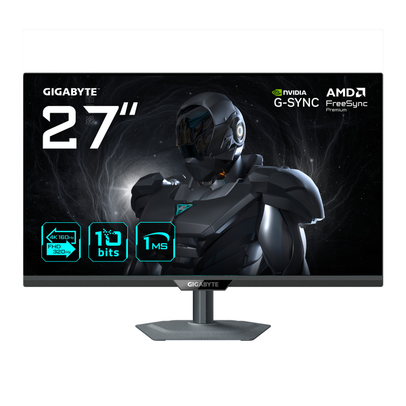 GIGABYTE G27UP EK G27UP Monitor de juego 27” 4K UHD - Modo dual (4K 160Hz o FHD 320Hz), 3840 x 2160, 1ms, 400 cd/m²,