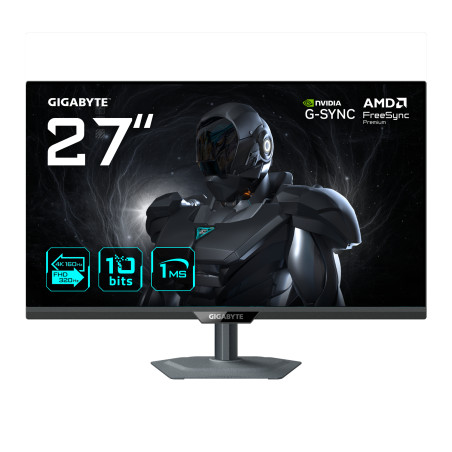 GIGABYTE G27UP EK G27UP Monitor de juego 27” 4K UHD - Modo dual (4K 160Hz o FHD 320Hz), 3840 x 2160, 1ms, 400 cd/m²,