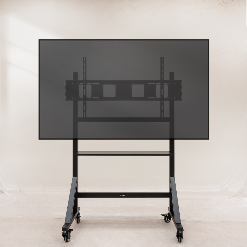TooQ FS20105M-B Optimus, 152,4 cm (60"), 2,67 m (105"), 200 x 200 mm, 1000 x 600 mm, Acero, Negro