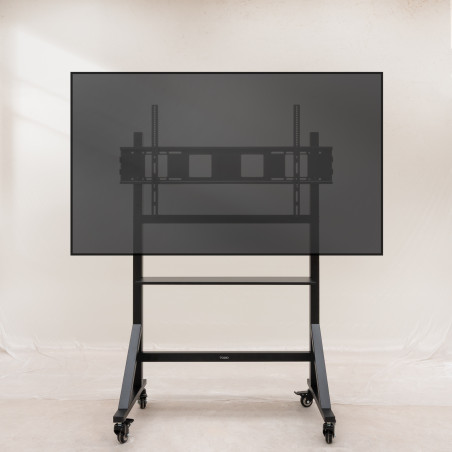 TooQ FS20105M-B Optimus, 152,4 cm (60"), 2,67 m (105"), 200 x 200 mm, 1000 x 600 mm, Acero, Negro