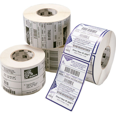 Zebra 3006319 Z-Select 2000T, Blanco, Etiqueta para impresora autoadhesiva, Etiqueta troquelada, Rodillo, Papel, Transferencia