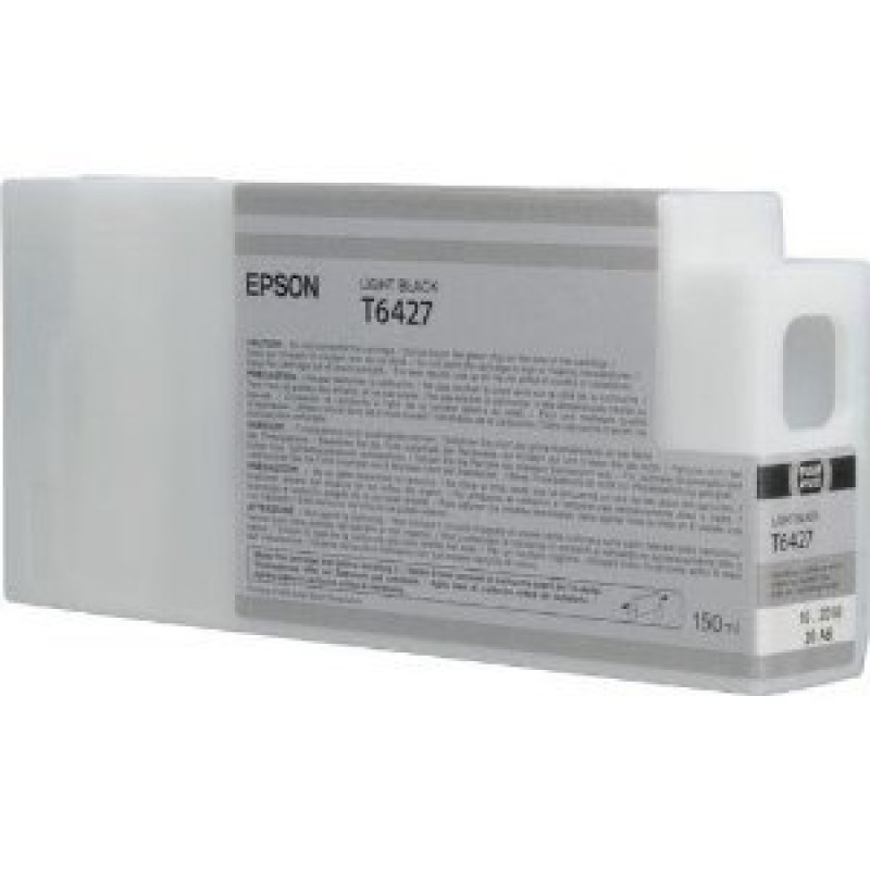 Epson C13T642700 Cartucho T6427 gris, Rendimiento estándar, Negro claro, Tinta a base de pigmentos, 150 ml, 1 pieza(s)