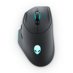 Alienware AW620M-G-DEAM AW620M, mano derecha, Óptico, RF Wireless + USB Type-C, 26000 DPI, Negro