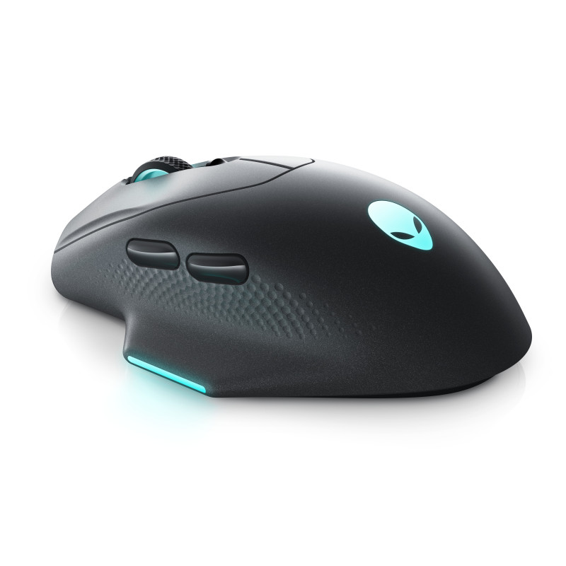 Alienware AW620M-G-DEAM AW620M, mano derecha, Óptico, RF Wireless + USB Type-C, 26000 DPI, Negro