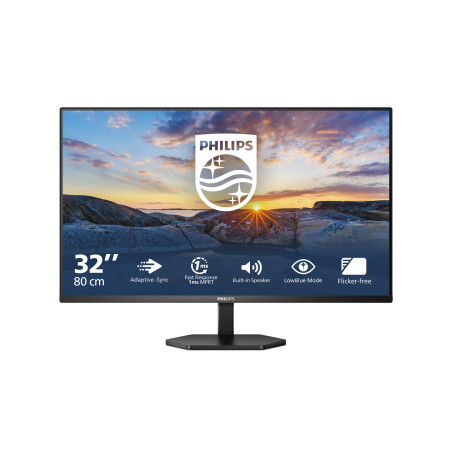 Philips 32E1N3100LA/00 3000 series 32E1N3100LA/00, 80 cm (31.5"), 1920 x 1080 Pixeles, Full HD, LCD, 1 ms, Negro