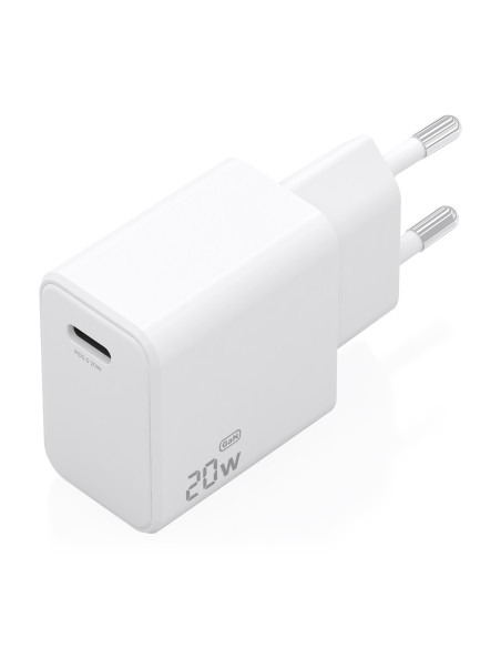 AISENS Cargador GaN USB-C PD3.0 1xUSB-C 20W, Blanco