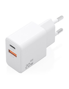 AISENS Cargador GaN 20W, 1xUSB-C PD3.0, 1xUSB-A QC3.0, Blanco 2