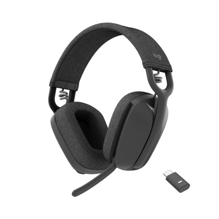 Logitech 981-001199 Zone Vibe Wireless UC, Inalámbrico, Llamadas/Música, 185 g, Auriculares, Grafito