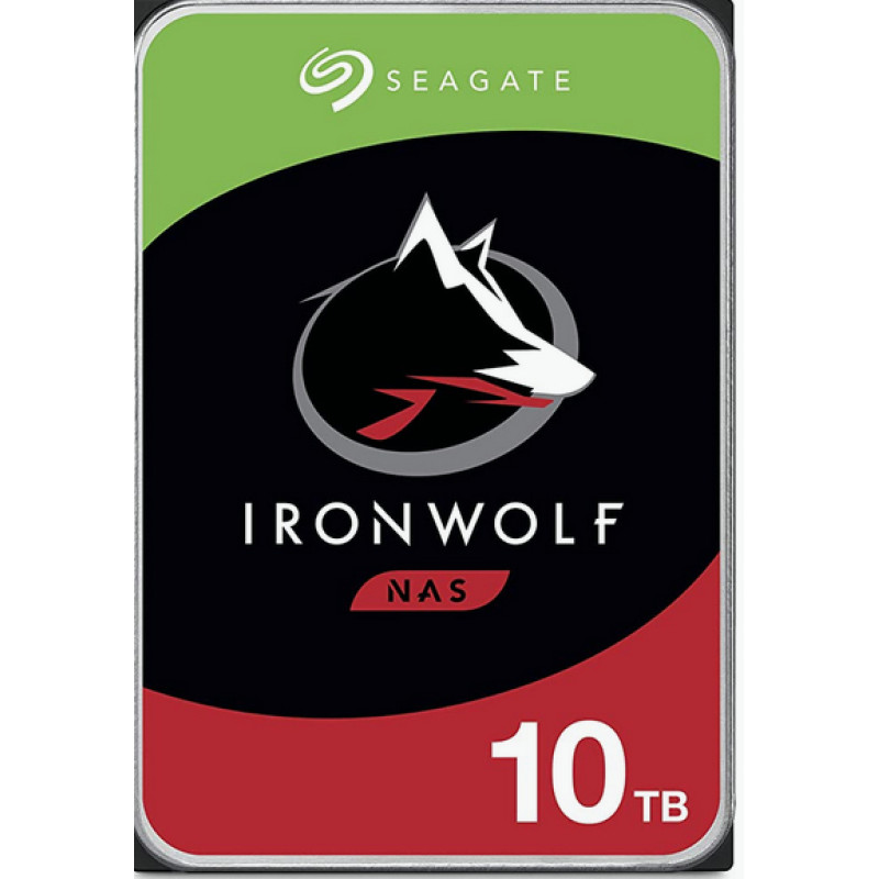 Seagate ST10000VN000 IronWolf ST10000VN000, 10 TB, 7200 RPM, 256 MB, 3.5", Serial ATA III