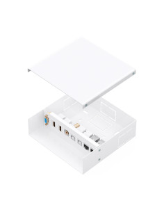 AISENS Caja de Conexiones VGA+Jack 3.5+2xHDMI+2xUSB-B+2xRJ45 Cat.6A STP, Blanco