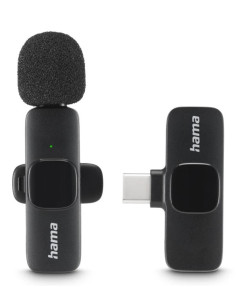 Hama Smart Wireless Negro Micrófono de corbata solapa