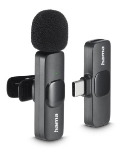 Hama Smart Wireless Negro Micrófono de corbata solapa 2