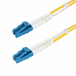 StarTech.com SMDOS2LCLC1M Cable de Fibra Óptica Dúplex LC a LC (UPC) OS2 Monomodo de 1m - 9/125µm - 100G - Resistente a