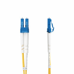 StarTech.com SMDOS2LCLC1M Cable de Fibra Óptica Dúplex LC a LC (UPC) OS2 Monomodo de 1m - 9/125µm - 100G - Resistente a 2