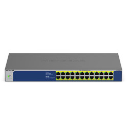 NETGEAR GS524PP-100EUS GS524PP, No administrado, Gigabit Ethernet (10/100/1000), Energía sobre Ethernet (PoE), Montaje en rack