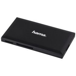 Hama 00181018 | Lector universal de tarjeta SD, micro SD, conexión USB 3.0, Color Negro, MS Duo, MS PRO Duo, MS Pro-HG Duo,