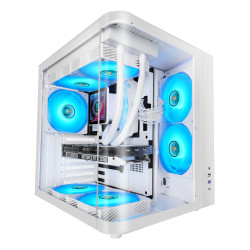 Mars Gaming MCCURVW MC-CURVW, Midi Tower, PC, Negro, Blanco, ATX, micro ATX, Mini-ITX, Juego, 16,5 cm