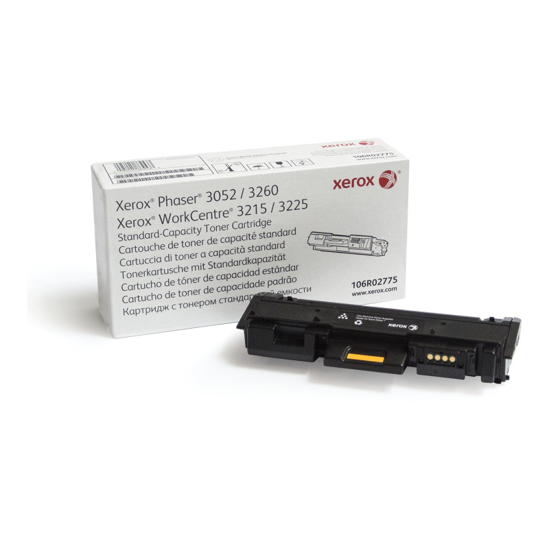 Xerox 106R02775 Phaser 3260 WorkCentre 3225 Cartucho tóner NEGRO capacidad normal (1500 págs), 1500 páginas, Negro, 1
