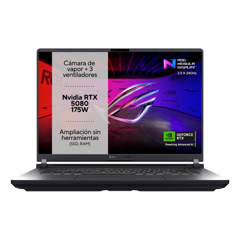 ASUS 90NR0LG1-M00030 ROG Strix G16 G615LW-S5003 - Ordenador Portátil Gaming de 16" WQXGA 240Hz (Intel Core Ultra 9 275HX, 32GB