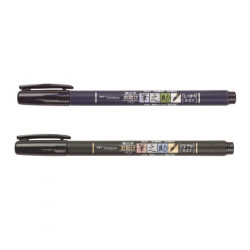 Tombow WS-BHS-2P WS-BHS-2P, Tinta con base de agua, Negro, Negro, Alrededor, Blister, 2 pieza(s) 2