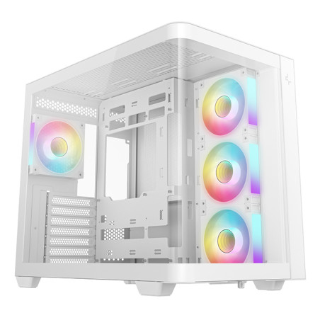 DeepCool R-CG530U-WHAGA4-G CG530U 4F, Torre, PC, Blanco, ATX, ITX, micro ATX, Acrilonitrilo butadieno estireno (ABS), SPCC,