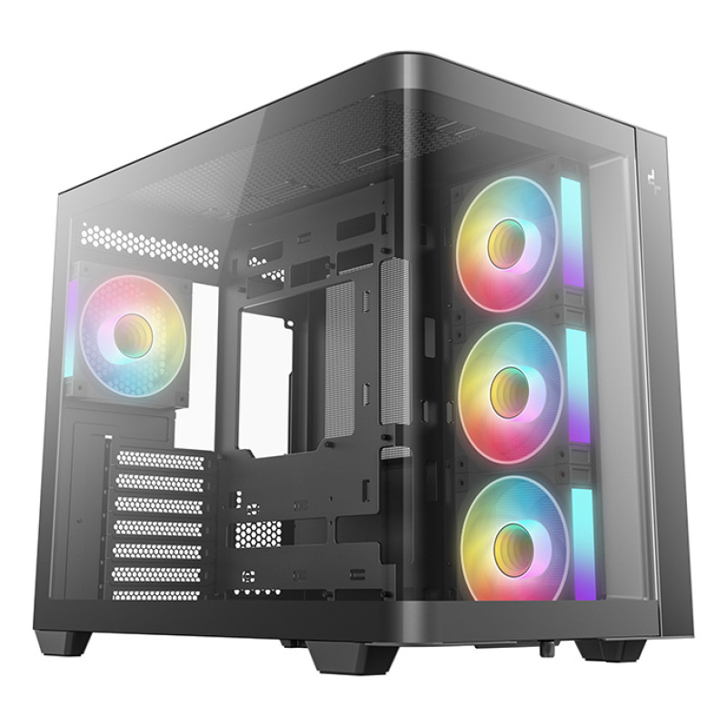 DeepCool R-CG530U-BKAGA4-G CG530U 4F, Torre, PC, Negro, ATX, ITX, micro ATX, Acrilonitrilo butadieno estireno (ABS), SPCC,