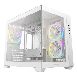 DeepCool R-CG330-WHNGM3-G CG330 3F WH, Torre, PC, Blanco, ITX, micro ATX, Acrilonitrilo butadieno estireno (ABS), SPCC, Vidrio