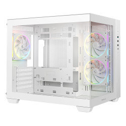 DeepCool R-CG330-WHNGM3-G CG330 3F WH, Torre, PC, Blanco, ITX, micro ATX, Acrilonitrilo butadieno estireno (ABS), SPCC, Vidrio 2
