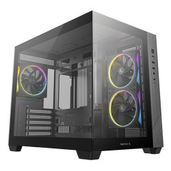 DeepCool R-CG330-BKNGM3-G CG330 3F, Torre, PC, Negro, ITX, micro ATX, Acrilonitrilo butadieno estireno (ABS), SPCC, Vidrio