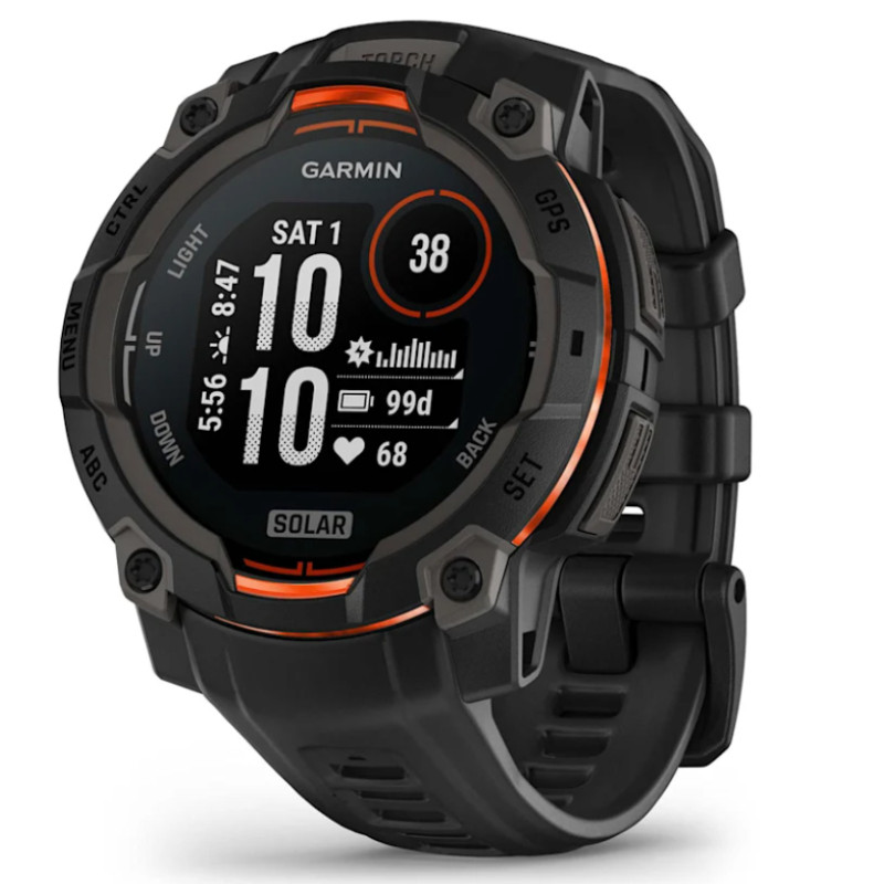 Garmin 010-02934-00 Instinct 3 Solar, 2,29 cm (0.9"), MIP, Pantalla táctil, GPS (satélite), 52 g