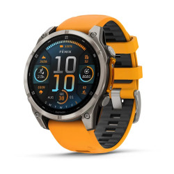 Garmin 010-02904-11 fenix 8, 3,56 cm (1.4"), AMOLED, Pantalla táctil, 32 GB, Wifi, GPS (satélite)