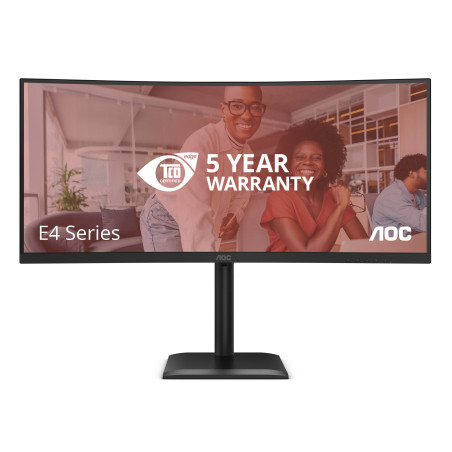 AOC CU34E4CV E4 CU34E4CV, 86,4 cm (34"), 3440 x 1440 Pixeles, UltraWide Quad HD, LCD, 4 ms, Negro